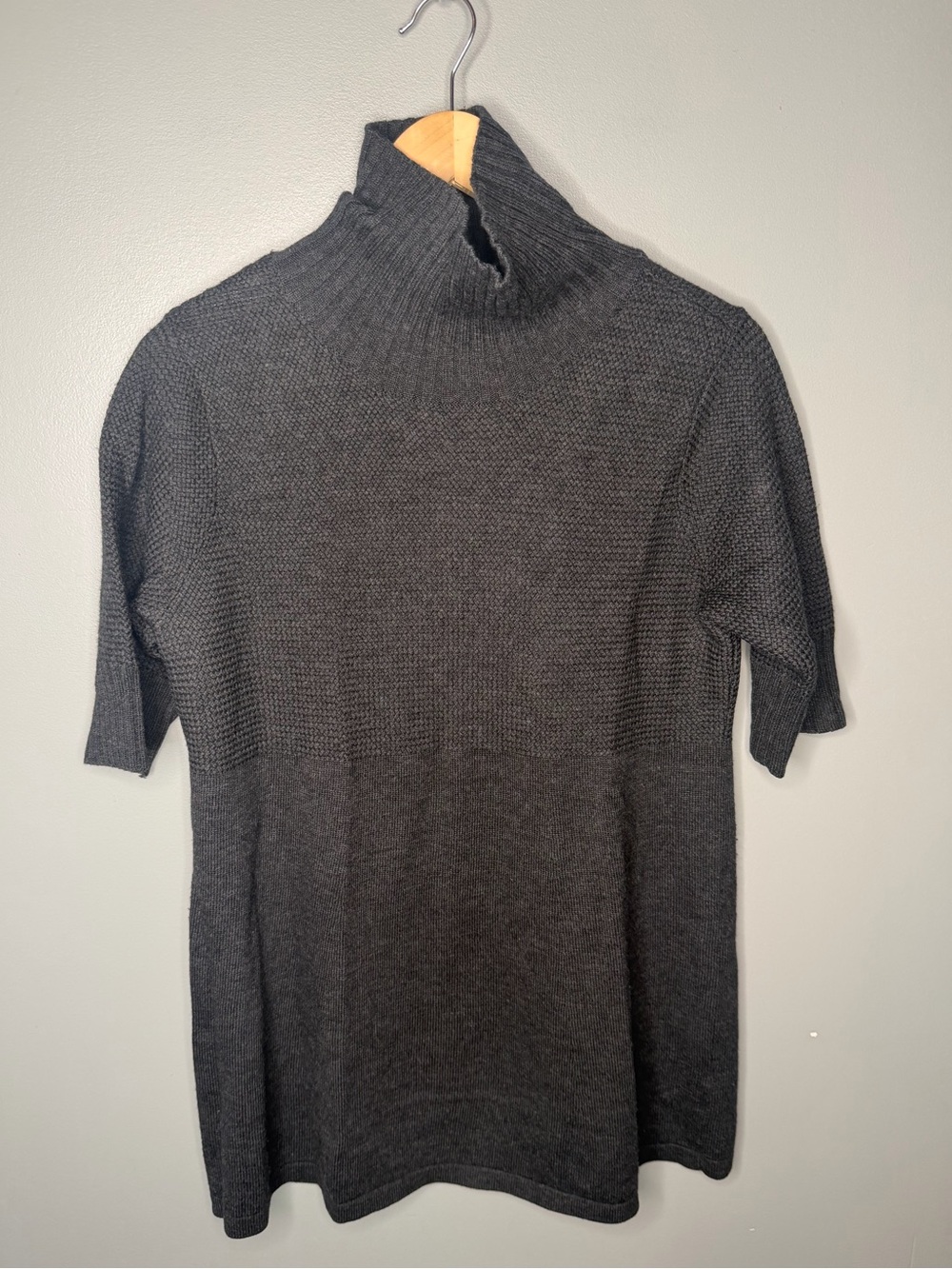 Eileen Fisher Merino Wool Turtleneck Sweater Tunic - Picture 2 of 9